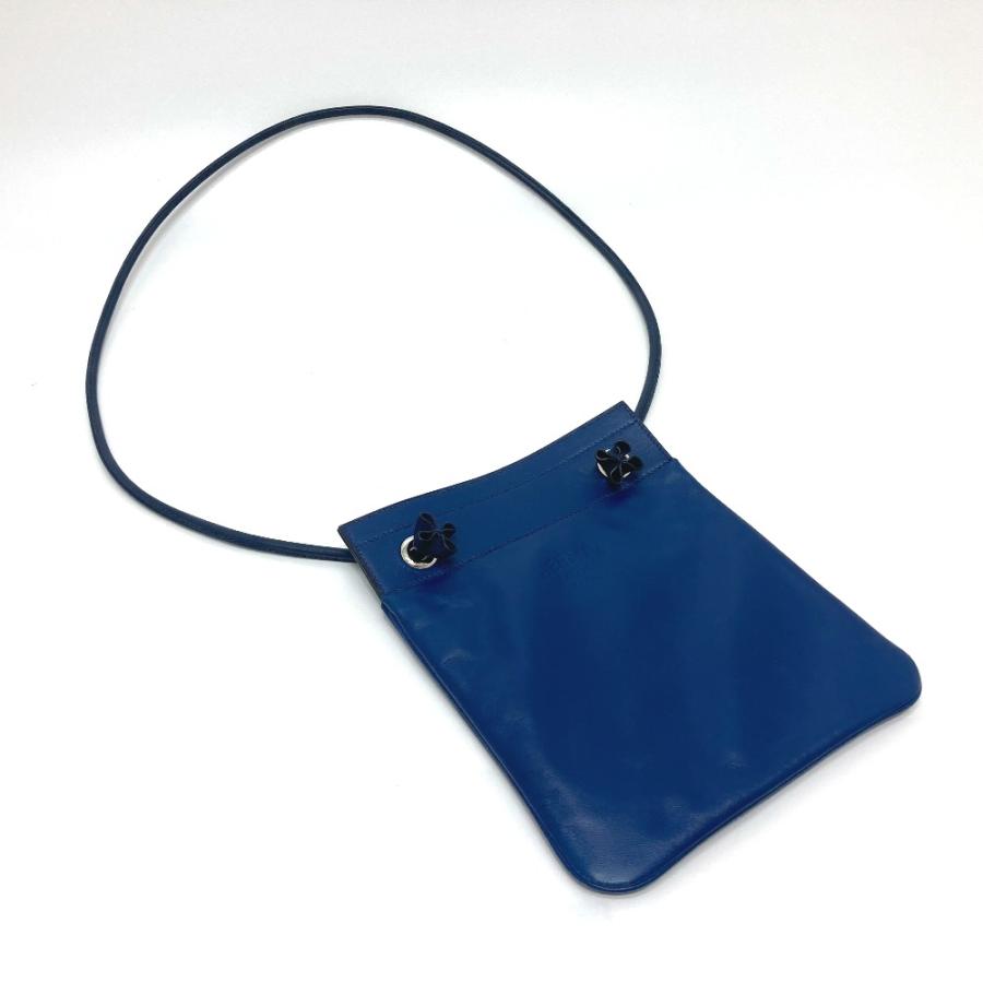 HERMES エルメス アリーヌ ミニ カバン ポシェット 斜め掛け レザー ショルダーバッグ ブルードマルト ブルー レディース【中古】 | HERMES | 02