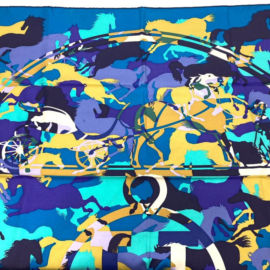 【美品】HERMES スカーフ カレ90 エクスリブリス カモフラージュ HERMES エルメス カレ90 EX LIBRIS EN CAMOUFLAGE エクス
