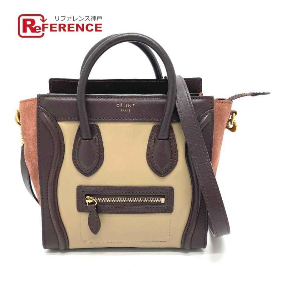 CELINE セリーヌ ラゲージナノ ショッパー 2WAY ショルダーバッグ