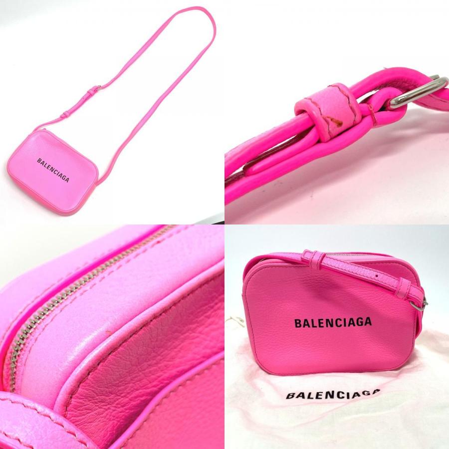 美品 BALENCIAGA バレンシアガ 552372 ロゴ エブリデイ カメラバッグ