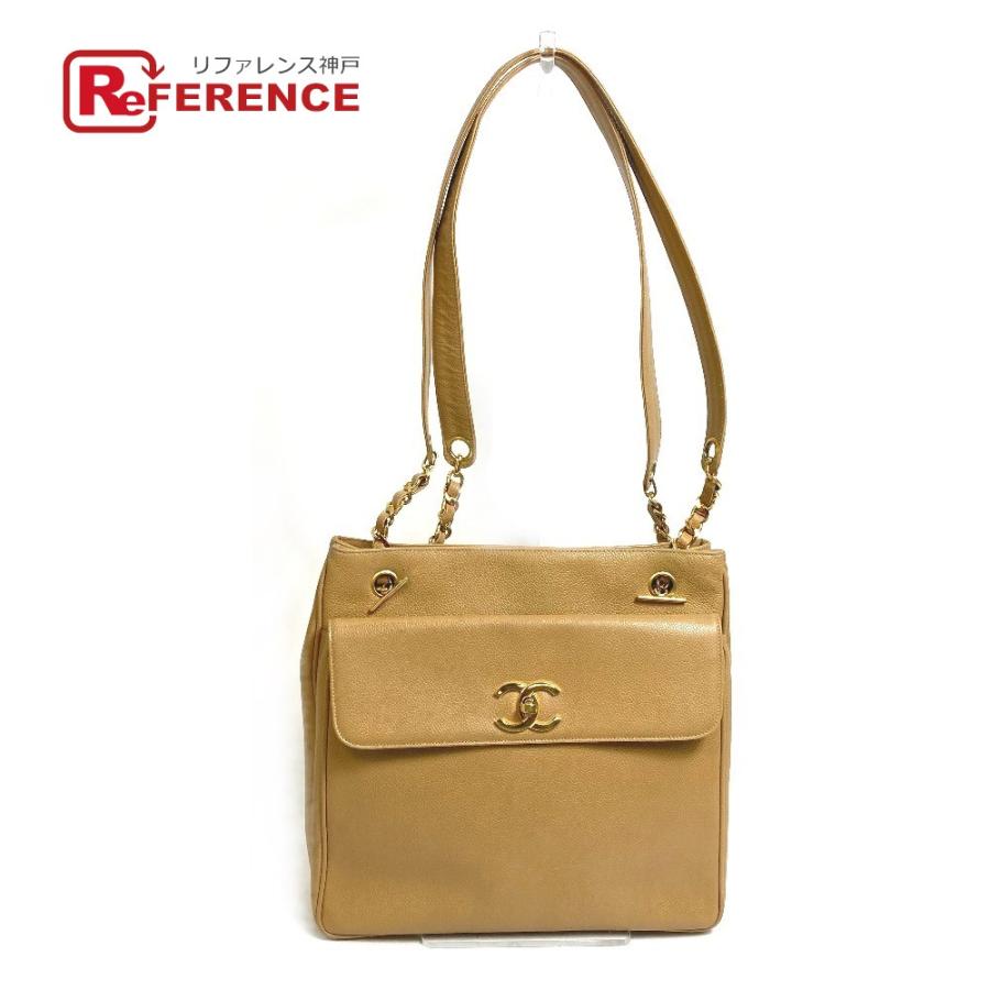 CHANEL シャネル CC ココマーク チェーン トートバッグ 肩掛け  