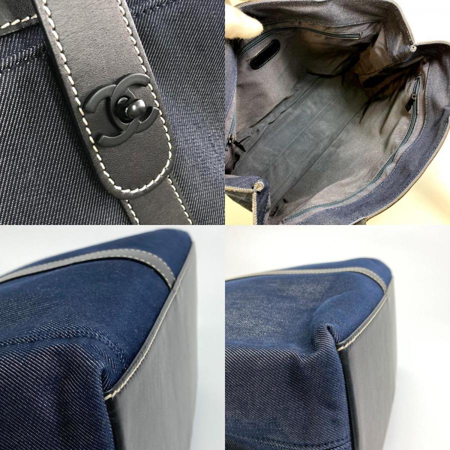 CHANEL（シャネル） CC ココマーク デニム トートバッグ レザー