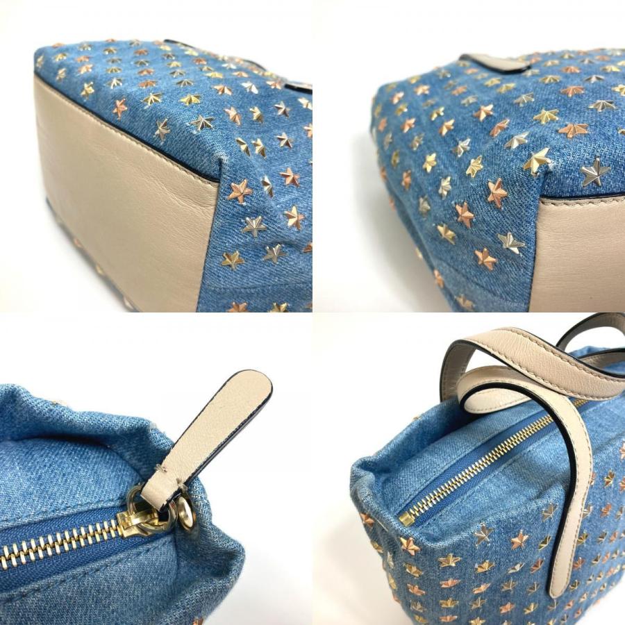 JIMMY CHOO ジミーチュウ スタースタッズ デニム 2WAY ショルダー