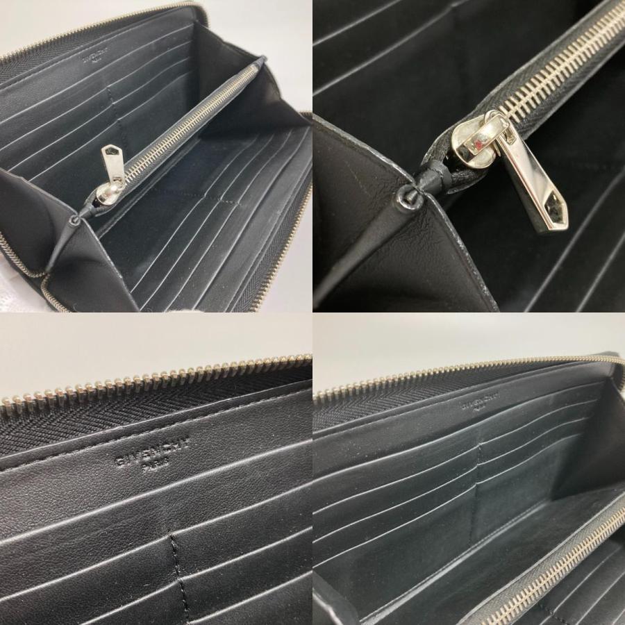 GIVENCHY ジバンシィ ロゴ スター ワッペン ラウンドファスナー 長財布