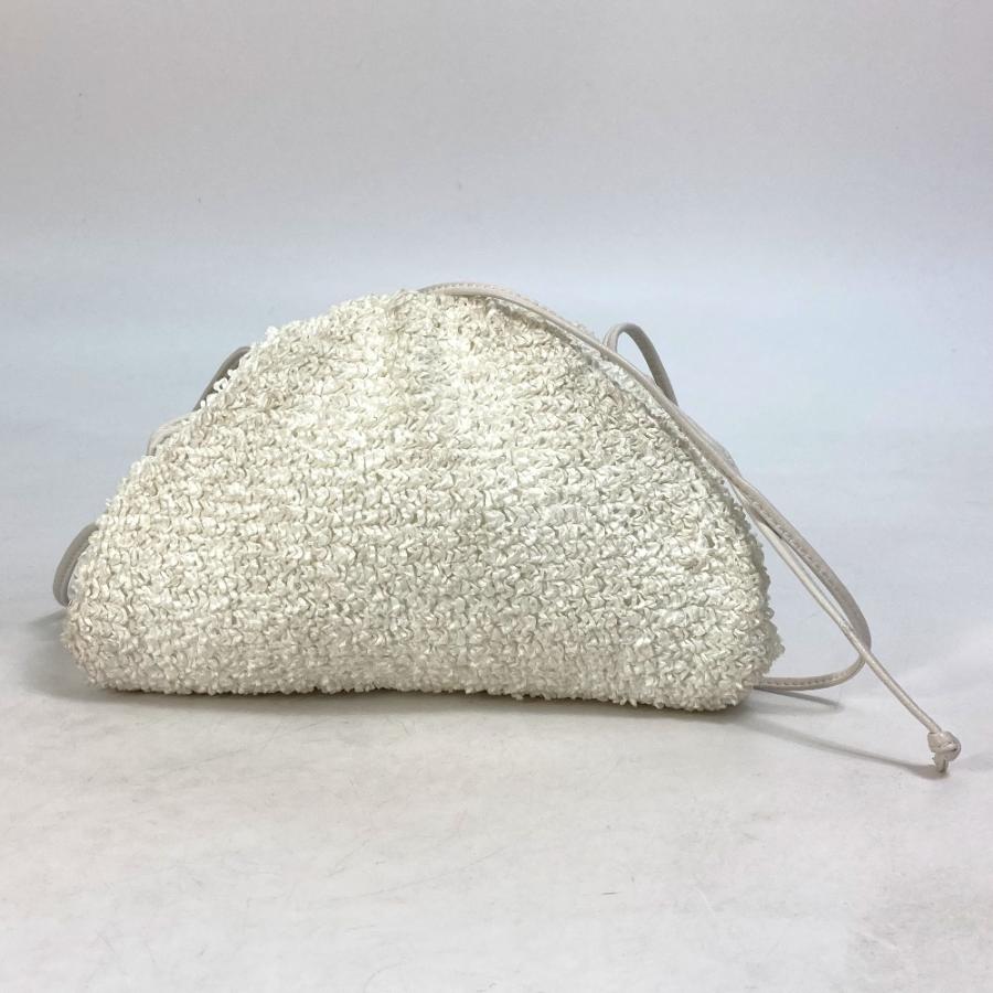 BOTTEGA VENETA ボッテガヴェネタ 585852 がま口 ミニ ザ ポーチ 斜め掛け ポシェット ショルダーバッグ ナイロン/レザー ホワイト【中古】 |  | 01