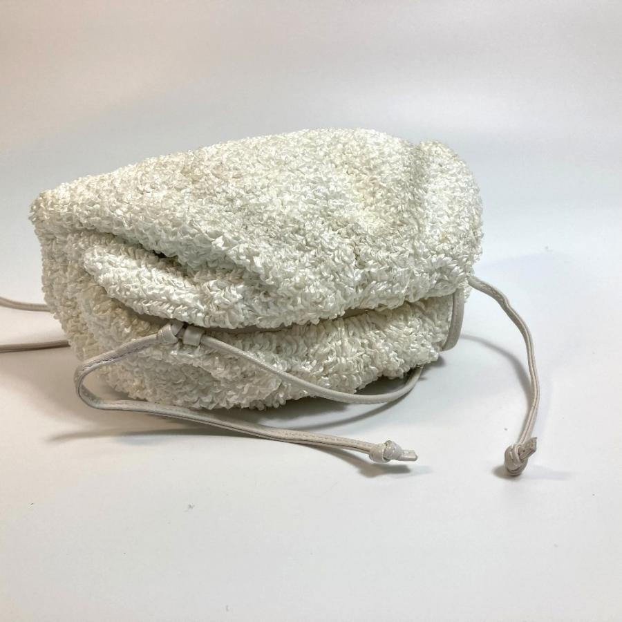 BOTTEGA VENETA ボッテガヴェネタ 585852 がま口 ミニ ザ ポーチ 斜め掛け ポシェット ショルダーバッグ ナイロン/レザー ホワイト【中古】 |  | 02