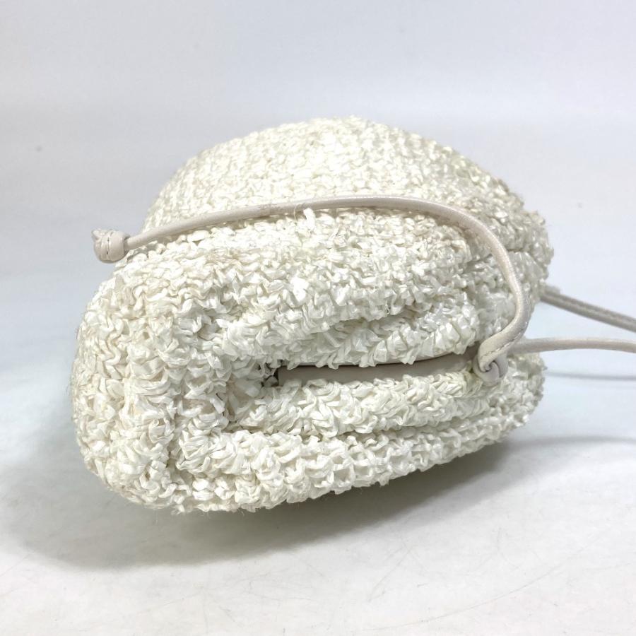 BOTTEGA VENETA ボッテガヴェネタ 585852 がま口 ミニ ザ ポーチ 斜め掛け ポシェット ショルダーバッグ ナイロン/レザー ホワイト【中古】 |  | 03