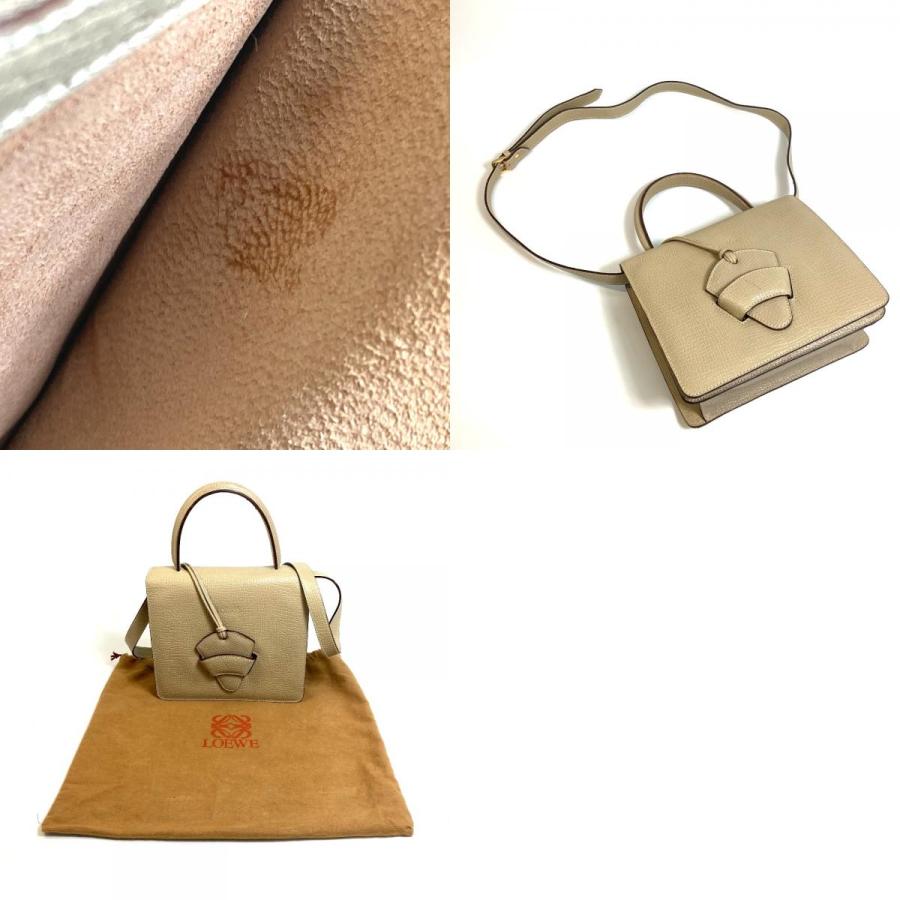 LOEWE ロエベ バルセロナ 2WAY ショルダーバッグ ハンドバッグ レザー ベージュ レディース【中古】 | LOEWE | 09