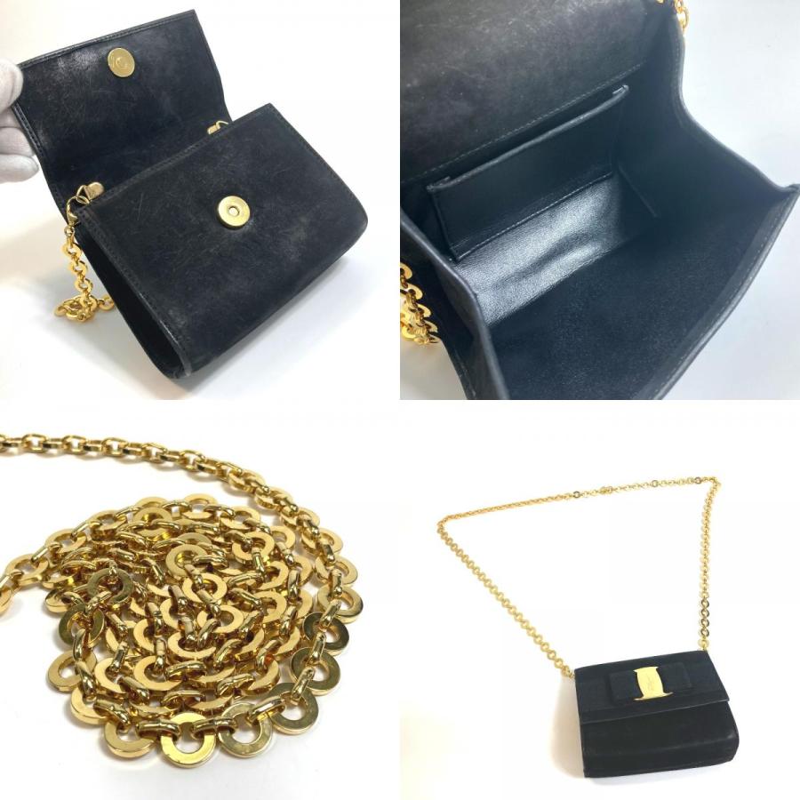 Salvatore Ferragamo サルヴァトーレフェラガモ ヴァラ ミニ チェーン ショルダーバッグ レザー レディース ネイビー |  | 09