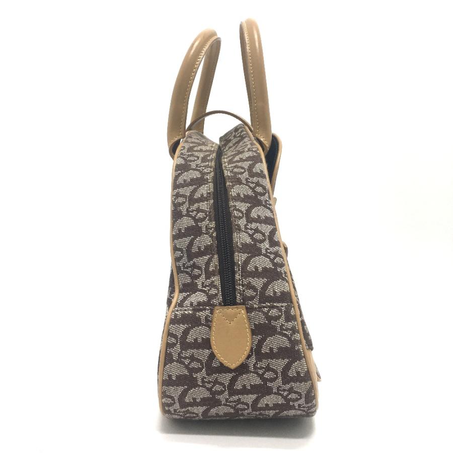 【美品】クリスチャンディオール トロッター ロゴ金具 ボストンバッグ Christian Dior クリスチャンディオール トロッター ロゴ D金具 ダブル
