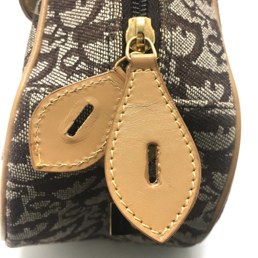 【美品】クリスチャンディオール トロッター ロゴ金具 ボストンバッグ Christian Dior クリスチャンディオール トロッター ロゴ D金具 ダブル