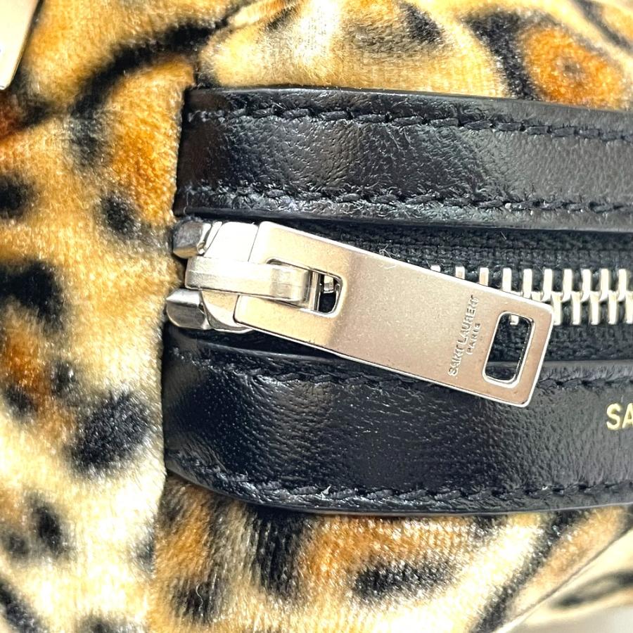 SAINT LAURENT PARIS サンローランパリ 441911 レオパード ミニリュック キーホルダー バッグチャーム ベロア ブラウン レディース【中古】 |  | 05