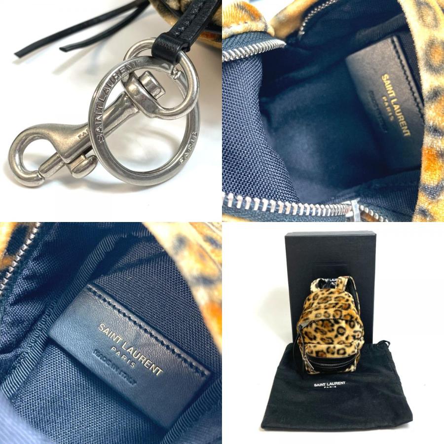 SAINT LAURENT スカル サンローランパリミニリュックキーホルダー