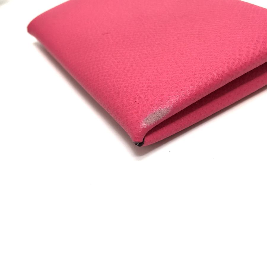 HERMES エルメス カルヴィ 名刺入れ コインケース 小物 二つ折り カードケース ローズティリアン(推定） ピンク レディース【中古】 | HERMES | 03