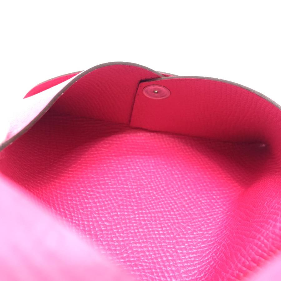 HERMES エルメス カルヴィ 名刺入れ コインケース 小物 二つ折り カードケース ローズティリアン(推定） ピンク レディース【中古】 | HERMES | 06