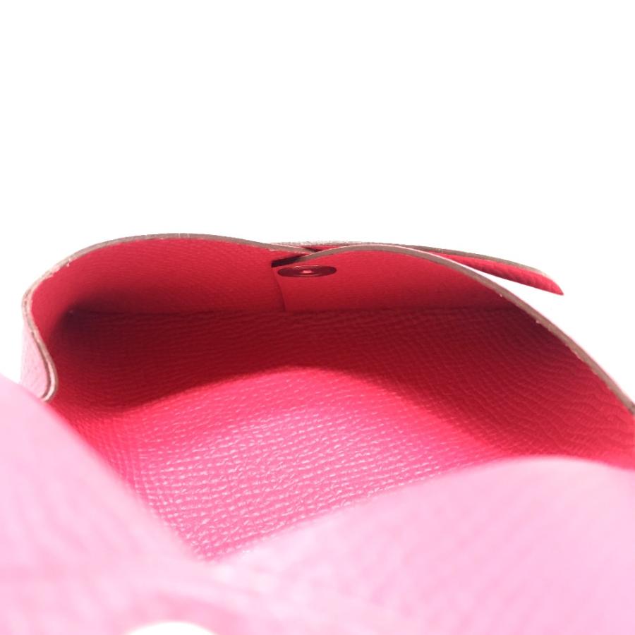 HERMES エルメス カルヴィ 名刺入れ コインケース 小物 二つ折り カードケース ローズティリアン(推定） ピンク レディース【中古】 | HERMES | 07