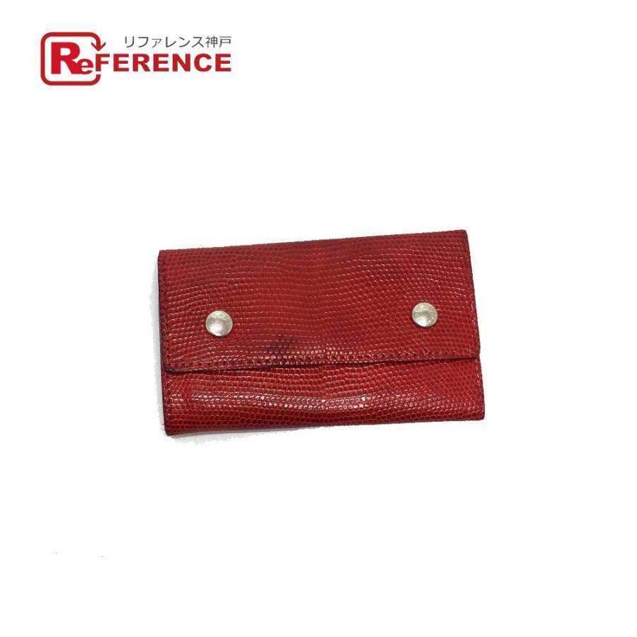 HERMES エルメス セリエ エテュイクレ6 ポティロン 6連 キーケース リザード G□刻 レッド レディース【中古】 | HERMES