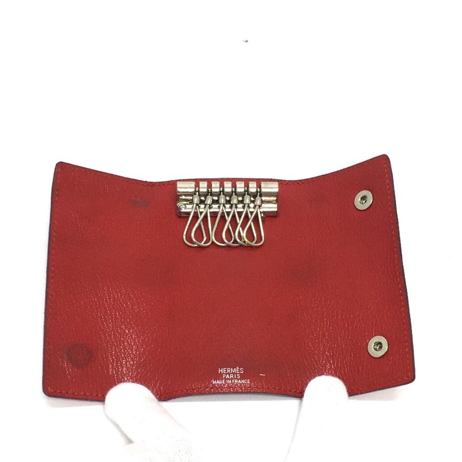 HERMES エルメス セリエ エテュイクレ6 ポティロン 6連 キーケース リザード G□刻 レッド レディース【中古】 | HERMES | 02