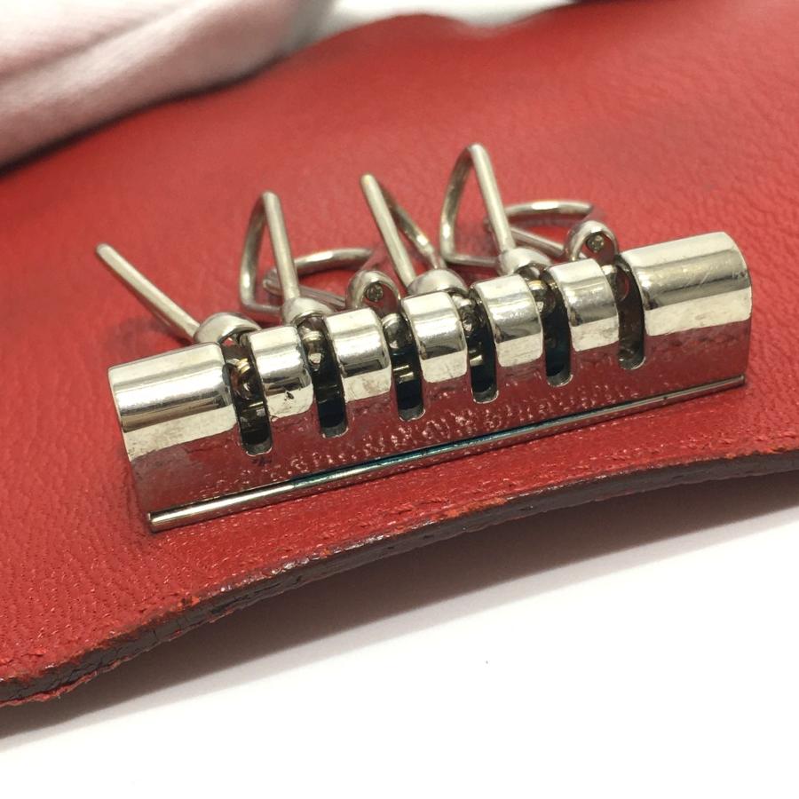 HERMES エルメス セリエ エテュイクレ6 ポティロン 6連 キーケース リザード G□刻 レッド レディース【中古】 | HERMES | 04