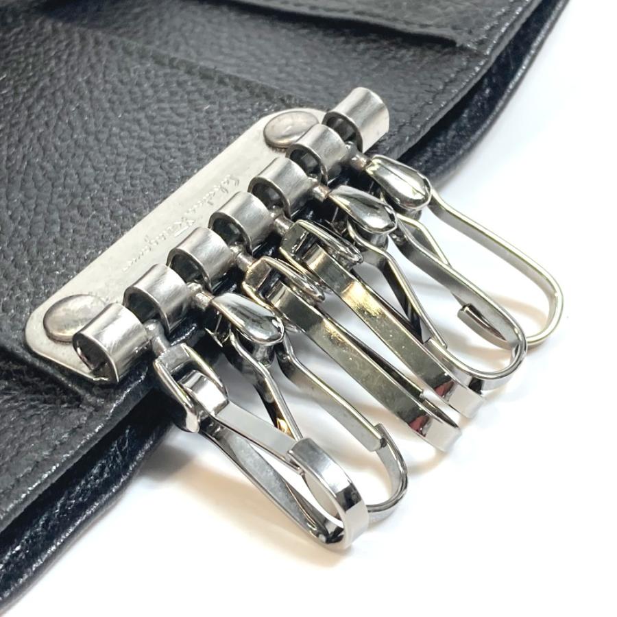 Salvatore Ferragamo サルヴァトーレフェラガモ 66 6532/01 型押しレザー ロゴプレート キーケース メンズ【中古】新品同様 |  | 05