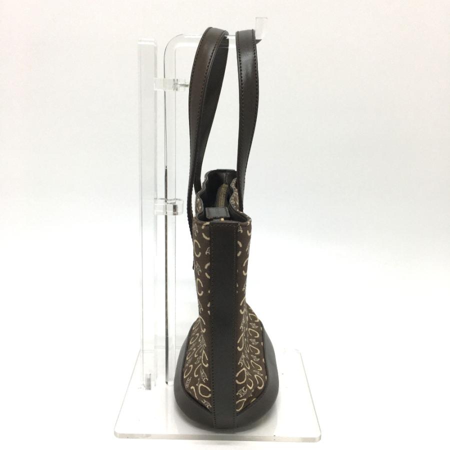 CELINE セリーヌ マカダム ヴィンテージ ミニハンドバッグ ハンドバッグ キャンバス/レザー ブラウン レディース【中古】 | CELINE | 01