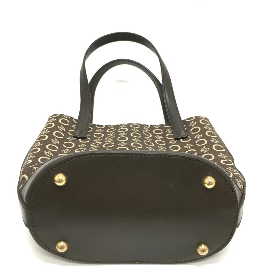 CELINE セリーヌ マカダム ヴィンテージ ミニハンドバッグ ハンドバッグ キャンバス/レザー ブラウン レディース【中古】 | CELINE | 02