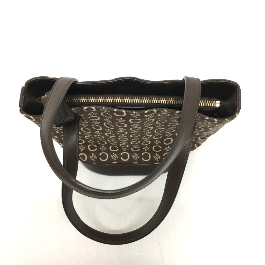 CELINE セリーヌ マカダム ヴィンテージ ミニハンドバッグ ハンドバッグ キャンバス/レザー ブラウン レディース【中古】 | CELINE | 03