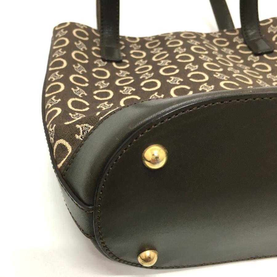 CELINE セリーヌ マカダム ヴィンテージ ミニハンドバッグ ハンドバッグ キャンバス/レザー ブラウン レディース【中古】 | CELINE | 05