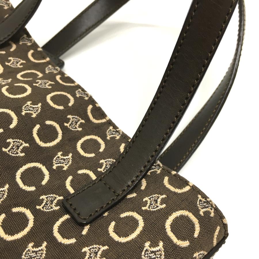 CELINE セリーヌ マカダム ヴィンテージ ミニハンドバッグ ハンドバッグ キャンバス/レザー ブラウン レディース【中古】 | CELINE | 07