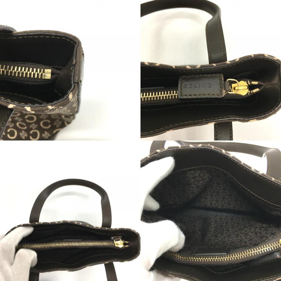 CELINE セリーヌ マカダム ヴィンテージ ミニハンドバッグ ハンドバッグ キャンバス/レザー ブラウン レディース【中古】 | CELINE | 08