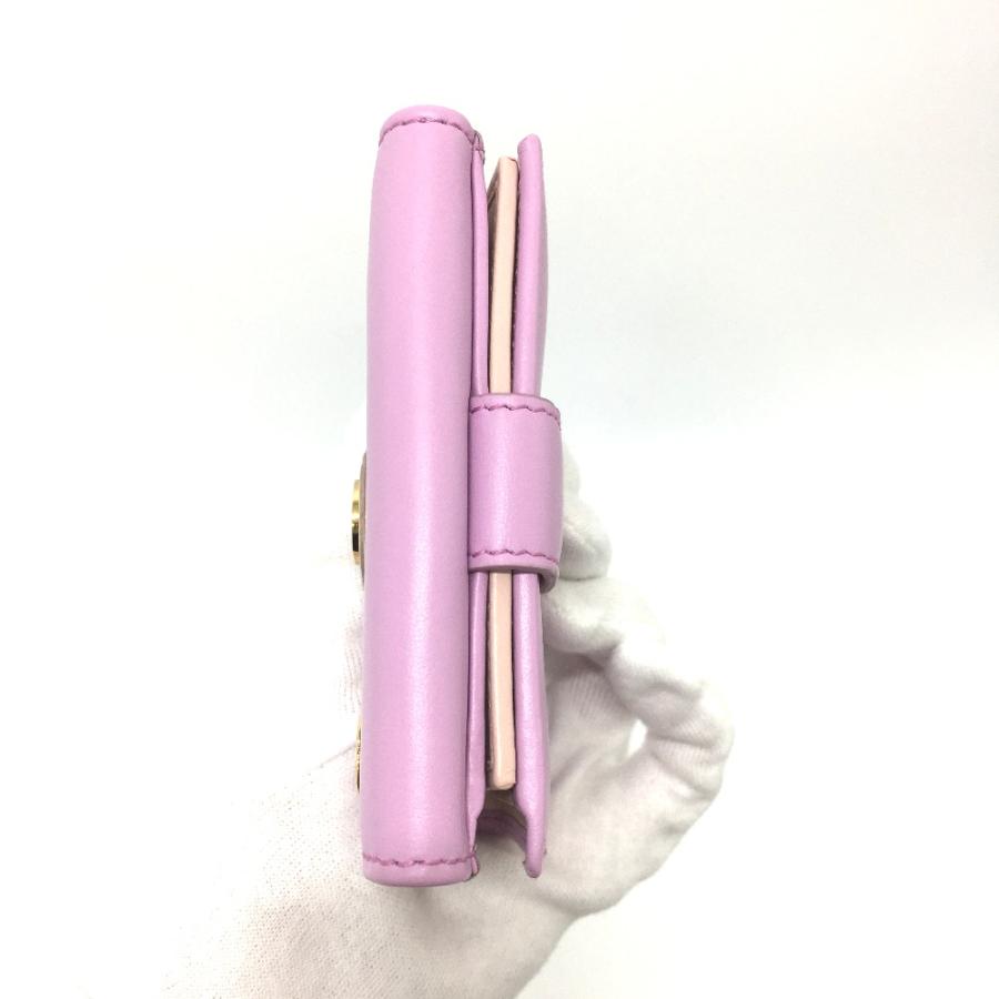 Salvatore Ferragamo サルヴァトーレフェラガモ ガンチーニ 2つ折り財布 レザー パープル レディース【中古】 |  | 02