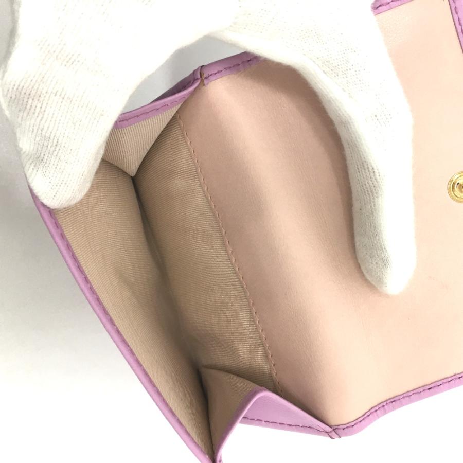 Salvatore Ferragamo サルヴァトーレフェラガモ ガンチーニ 2つ折り財布 レザー パープル レディース【中古】 |  | 06