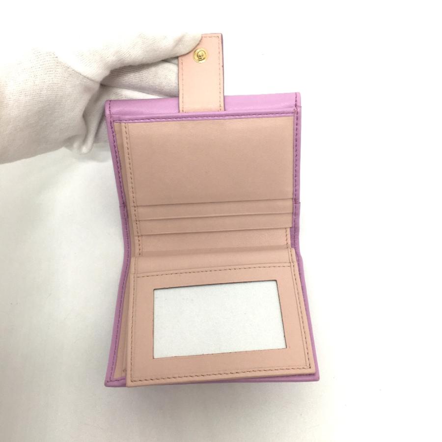 Salvatore Ferragamo サルヴァトーレフェラガモ ガンチーニ 2つ折り財布 レザー パープル レディース【中古】 |  | 08