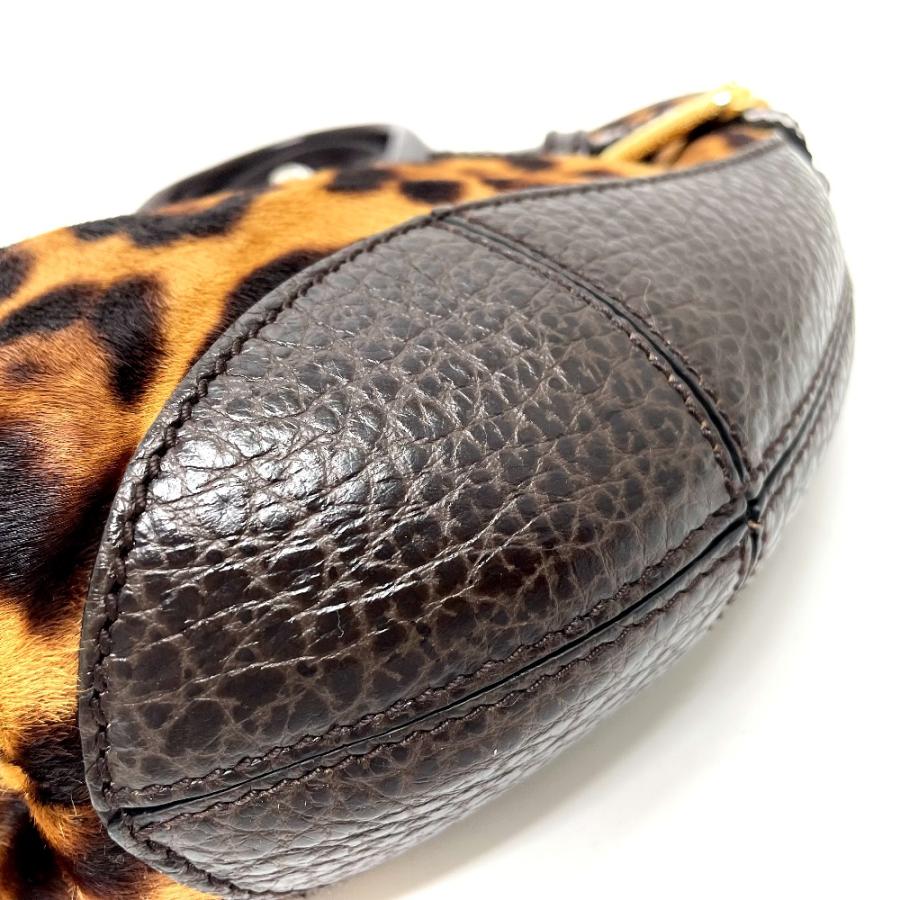 DOLCE&GABBANA ドルチェアンドガッバーナ レオパード MISS MARY 2WAY ショルダーバッグ ハンドバッグ ハラコ/レザー ブラウン【中古】 |  | 03