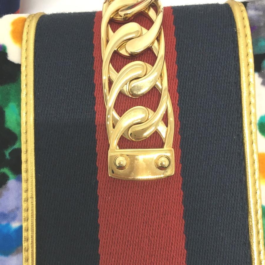GUCCI グッチ 421882 花柄 シルヴィ スモール リボン ショルダーバッグ  