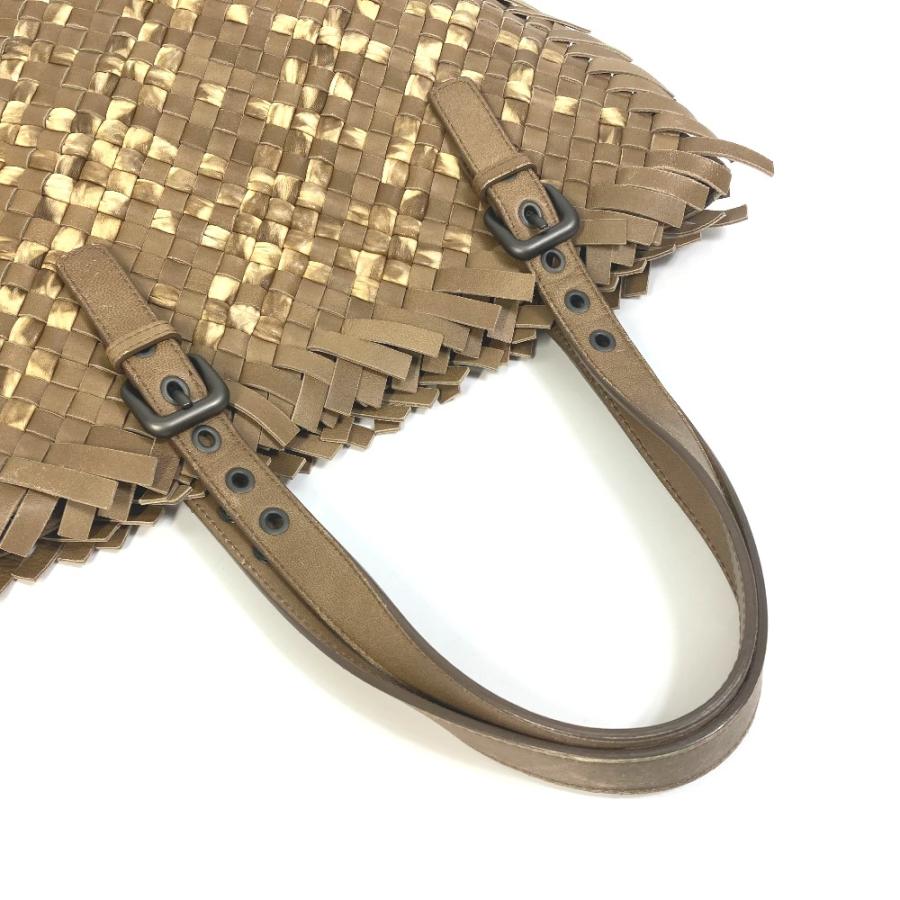 BOTTEGA VENETA ボッテガヴェネタ 239898 イントレチャート トートバッグ レザー ベージュ メンズ.【中古】 |  | 04