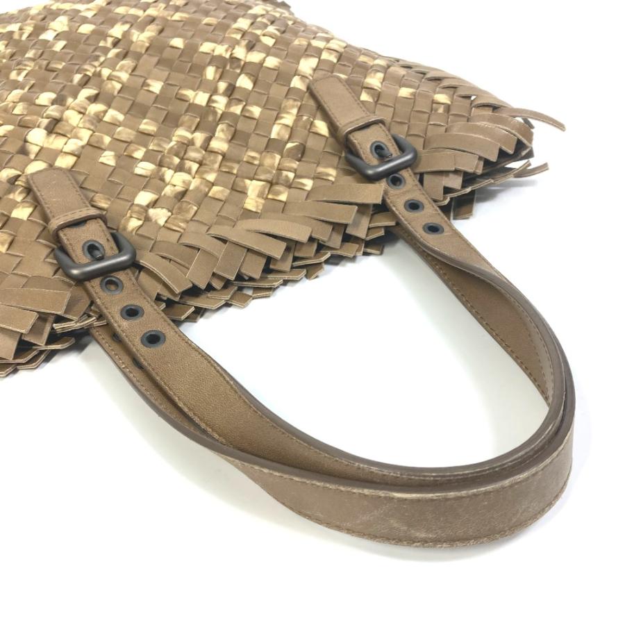 BOTTEGA VENETA ボッテガヴェネタ 239898 イントレチャート トートバッグ レザー ベージュ メンズ.【中古】 |  | 05