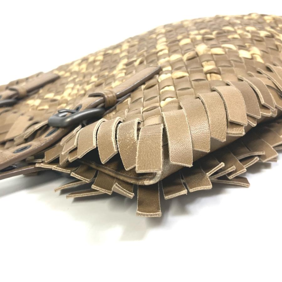 BOTTEGA VENETA ボッテガヴェネタ 239898 イントレチャート トートバッグ レザー ベージュ メンズ.【中古】 |  | 06