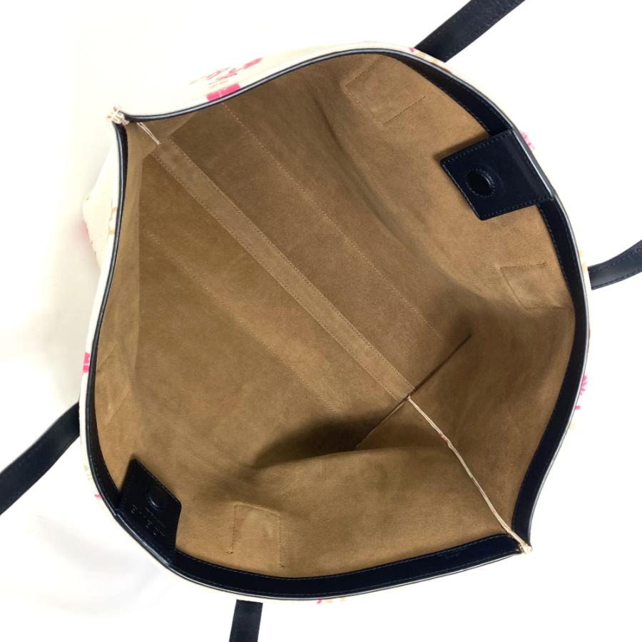 LOEWE ロエベ 花柄 フラワー ショルダーバッグ トートバッグ キャンバス/レザー ホワイト レディース【中古】 | LOEWE | 04