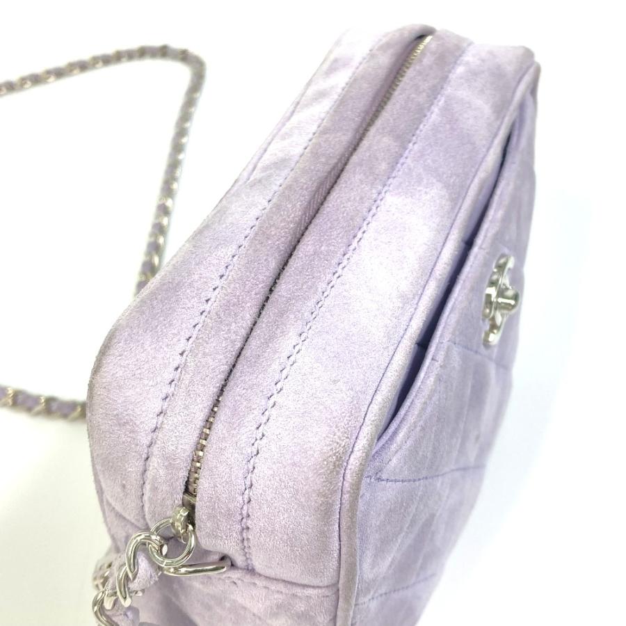 CHANEL シャネル CC ココマーク 斜め掛け ミニマトラッセ チェーンバッグ ショルダーバッグ スエード パープル レディース【中古】 | CHANEL | 07