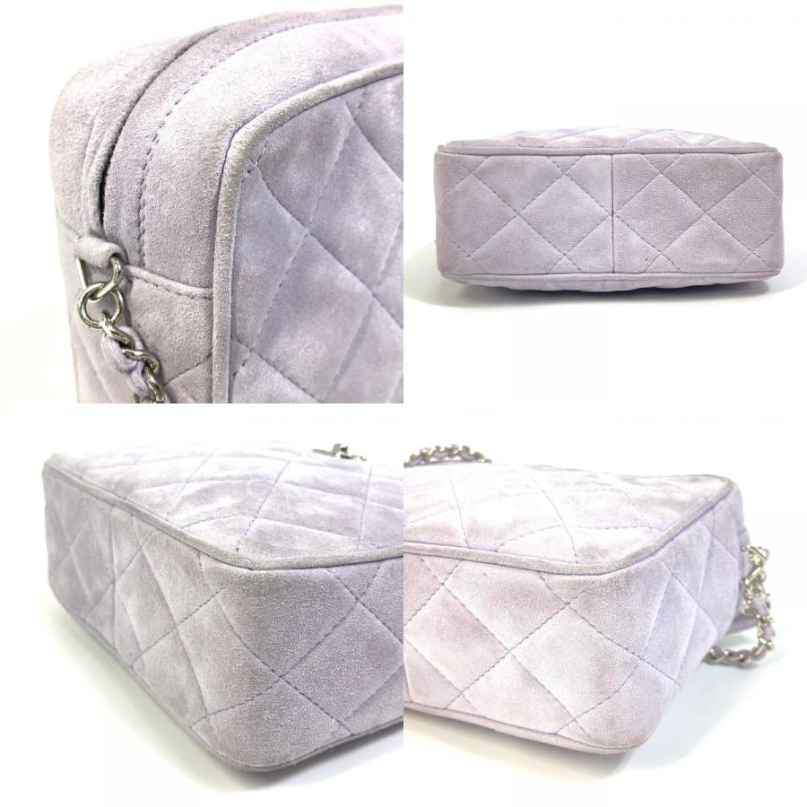CHANEL シャネル CC ココマーク 斜め掛け ミニマトラッセ チェーンバッグ ショルダーバッグ スエード パープル レディース【中古】 | CHANEL | 08