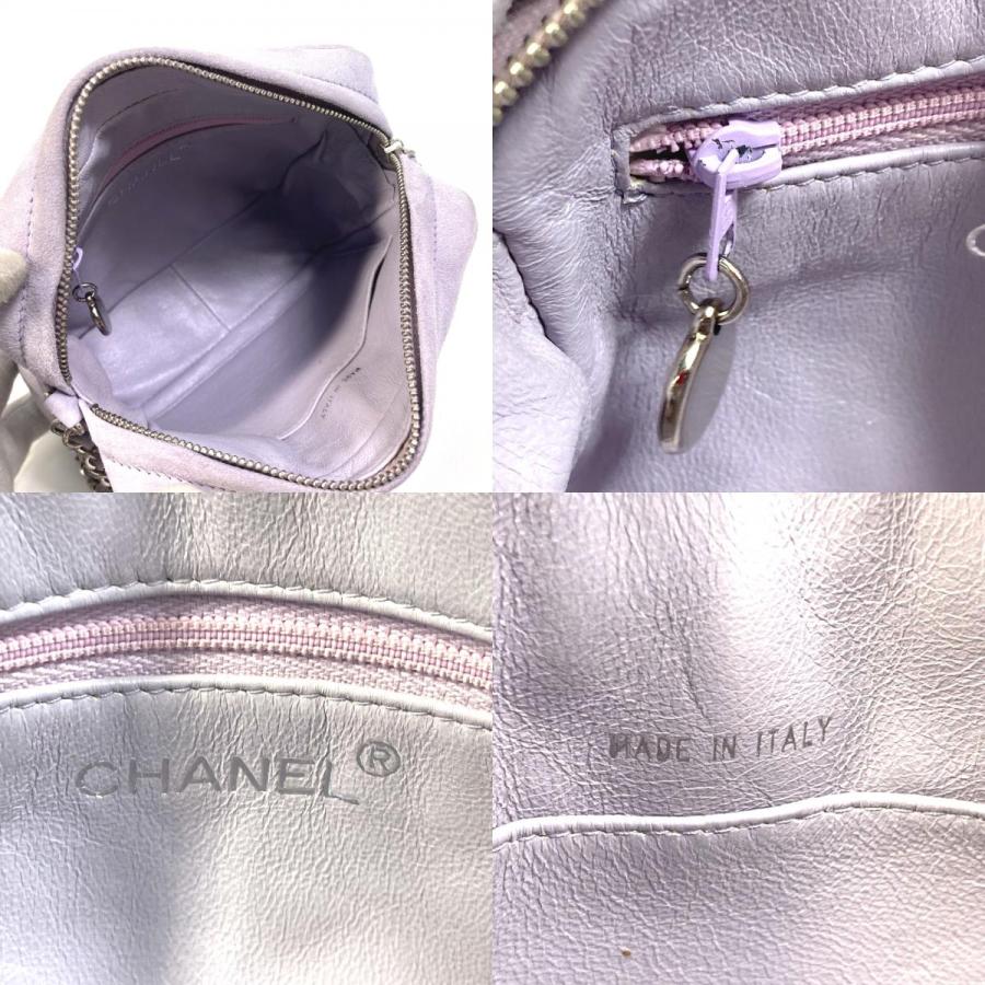 CHANEL シャネル CC ココマーク 斜め掛け ミニマトラッセ チェーンバッグ ショルダーバッグ スエード パープル レディース【中古】 | CHANEL | 09