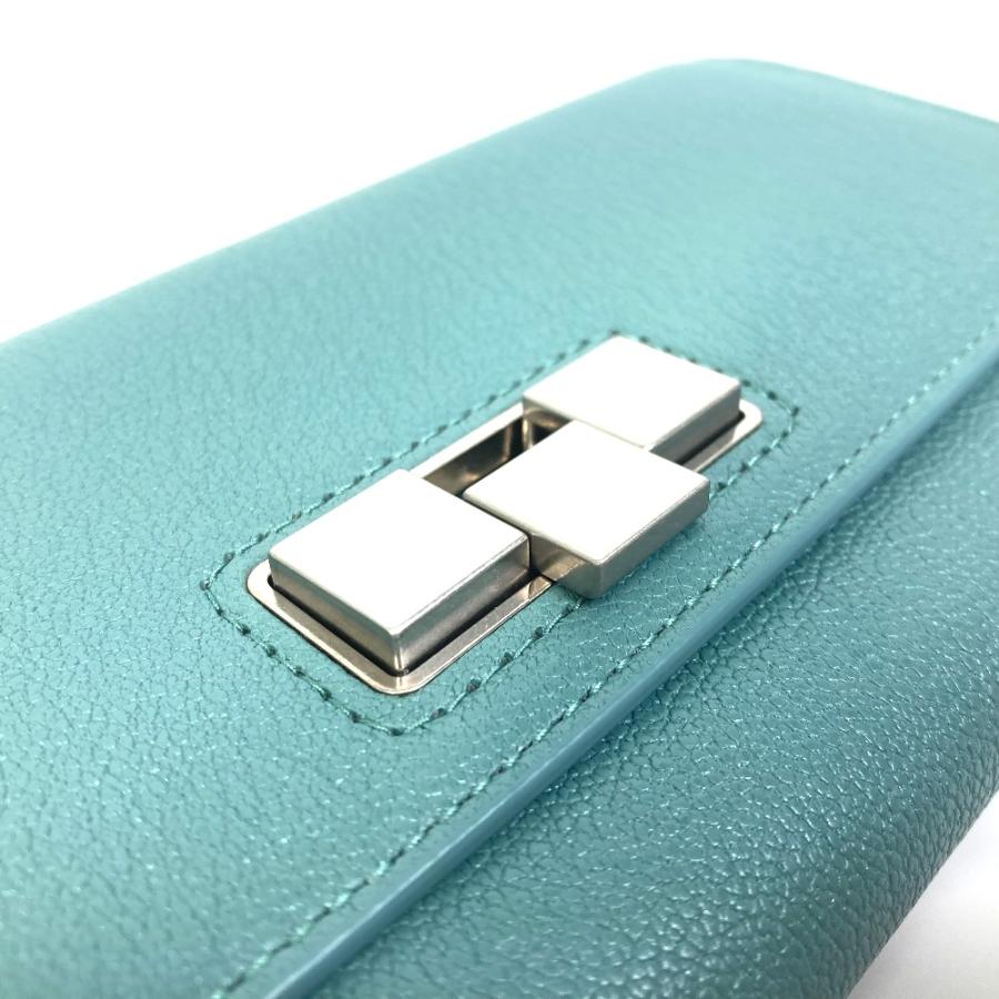 BOTTEGA VENETA ボッテガヴェネタ 629557 2つ折り長財布 コンチネンタルウォレット 長財布 レザー ブルー レディース【中古】新品同様 |  | 03