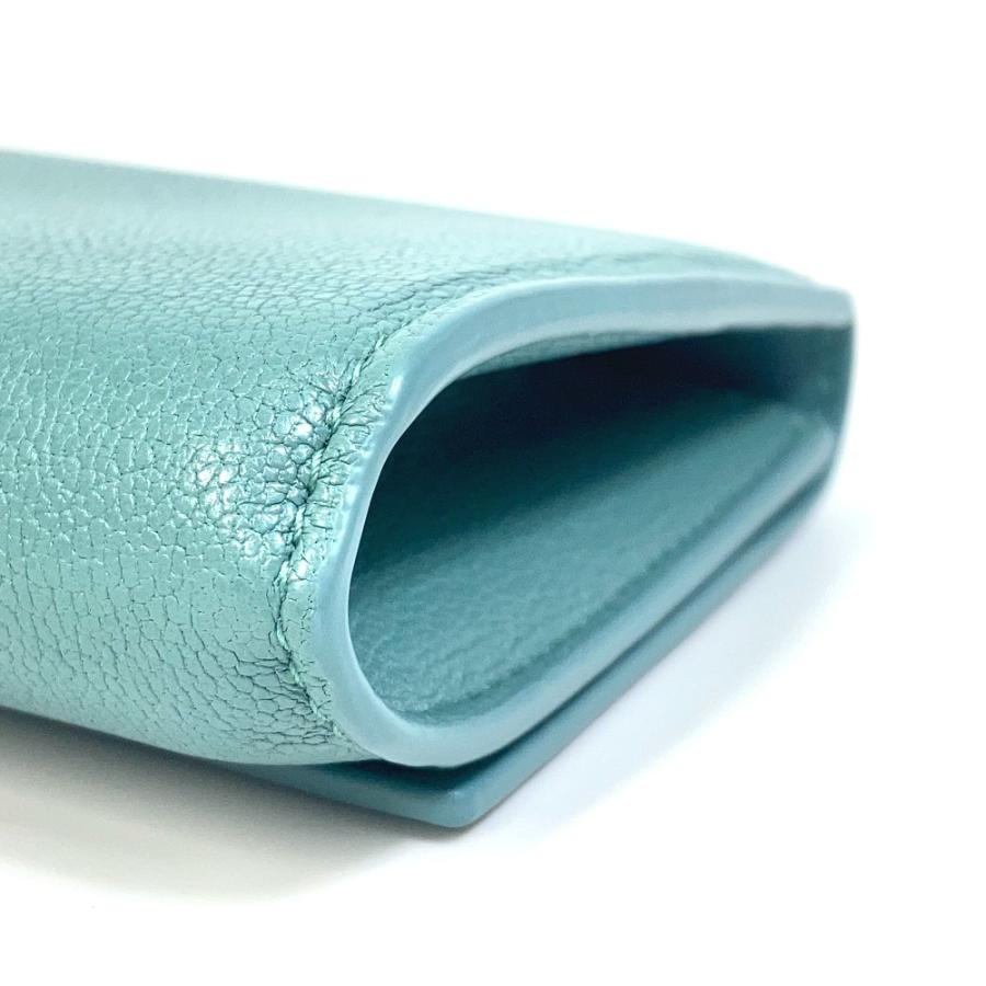 BOTTEGA VENETA ボッテガヴェネタ 629557 2つ折り長財布 コンチネンタルウォレット 長財布 レザー ブルー レディース【中古】新品同様 |  | 05