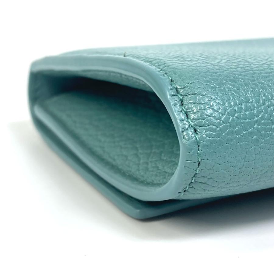 BOTTEGA VENETA ボッテガヴェネタ 629557 2つ折り長財布 コンチネンタルウォレット 長財布 レザー ブルー レディース【中古】新品同様 |  | 06