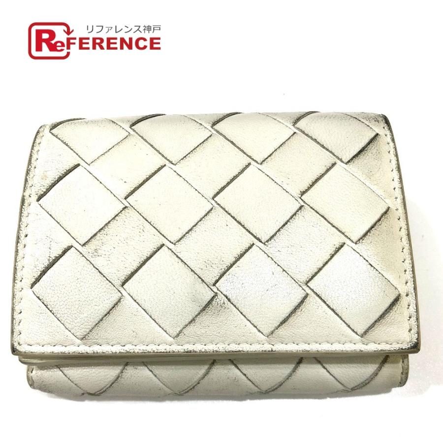 BOTTEGA VENETA ボッテガヴェネタ イントレチャート コンパクトウォレット タイニー 3つ折り財布 レザー レディース【中古】 | 