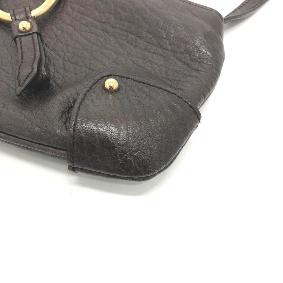 DOLCE&GABBANA ドルチェアンドガッバーナ アクセサリーポーチ レザー ブラウン レディース【中古】 |  | 02