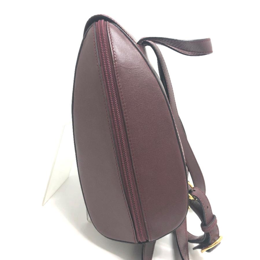 CARTIER カルティエ マストライン ミニリュック バッグパック リュックサック レザー ボルドー レディース【中古】 | Cartier | 02
