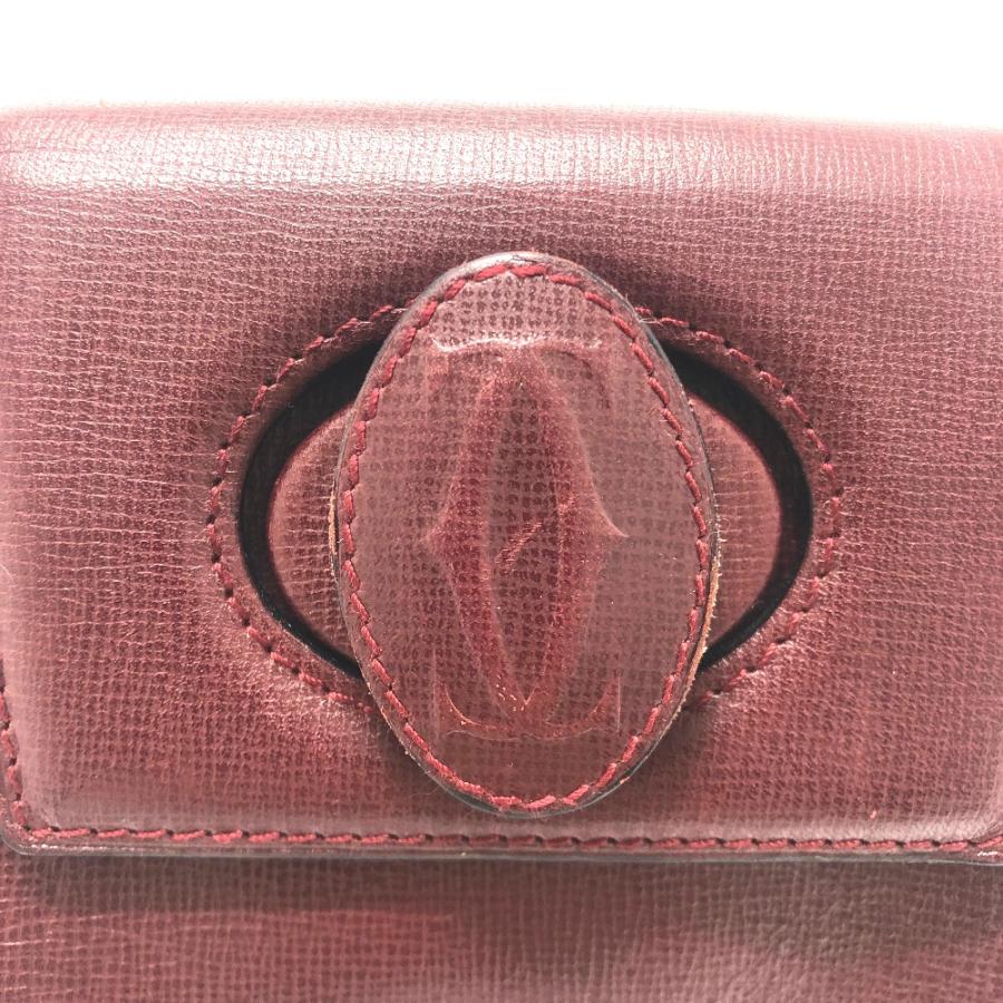CARTIER カルティエ マストライン ミニリュック バッグパック リュックサック レザー ボルドー レディース【中古】 | Cartier | 03