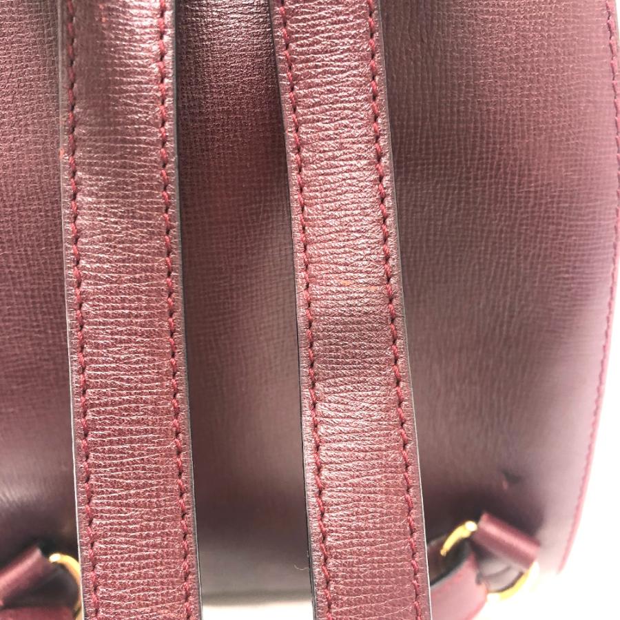 CARTIER カルティエ マストライン ミニリュック バッグパック リュックサック レザー ボルドー レディース【中古】 | Cartier | 07